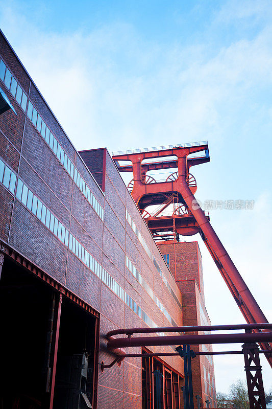 建筑和轴Zeche Zollverein